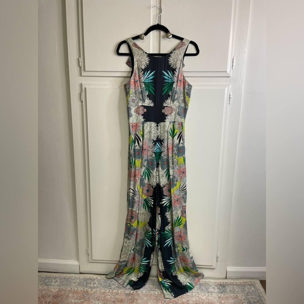 Floral open back Cory jumpsuit
